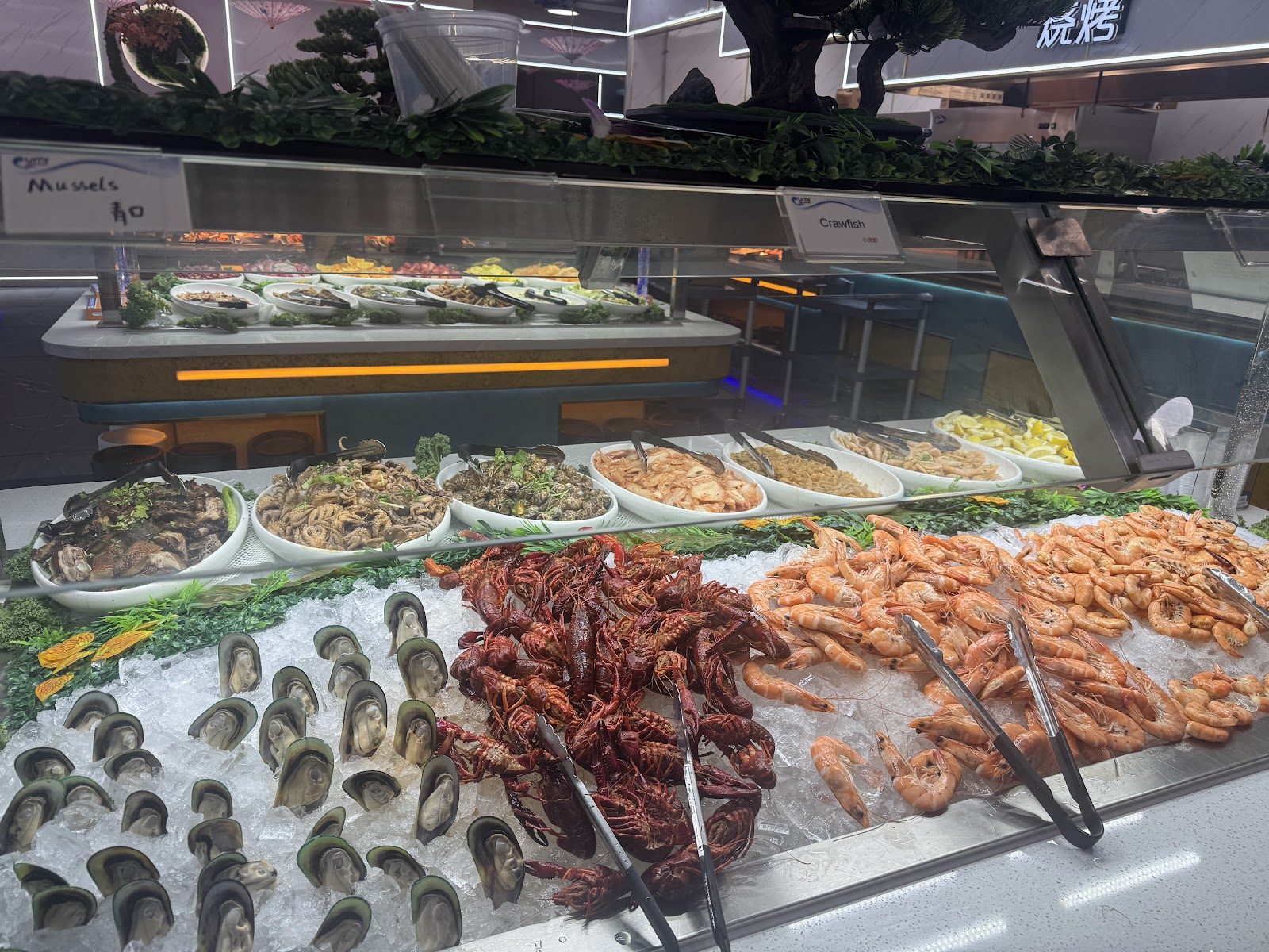 The seafood bar at Umi Buffet in Alexandria